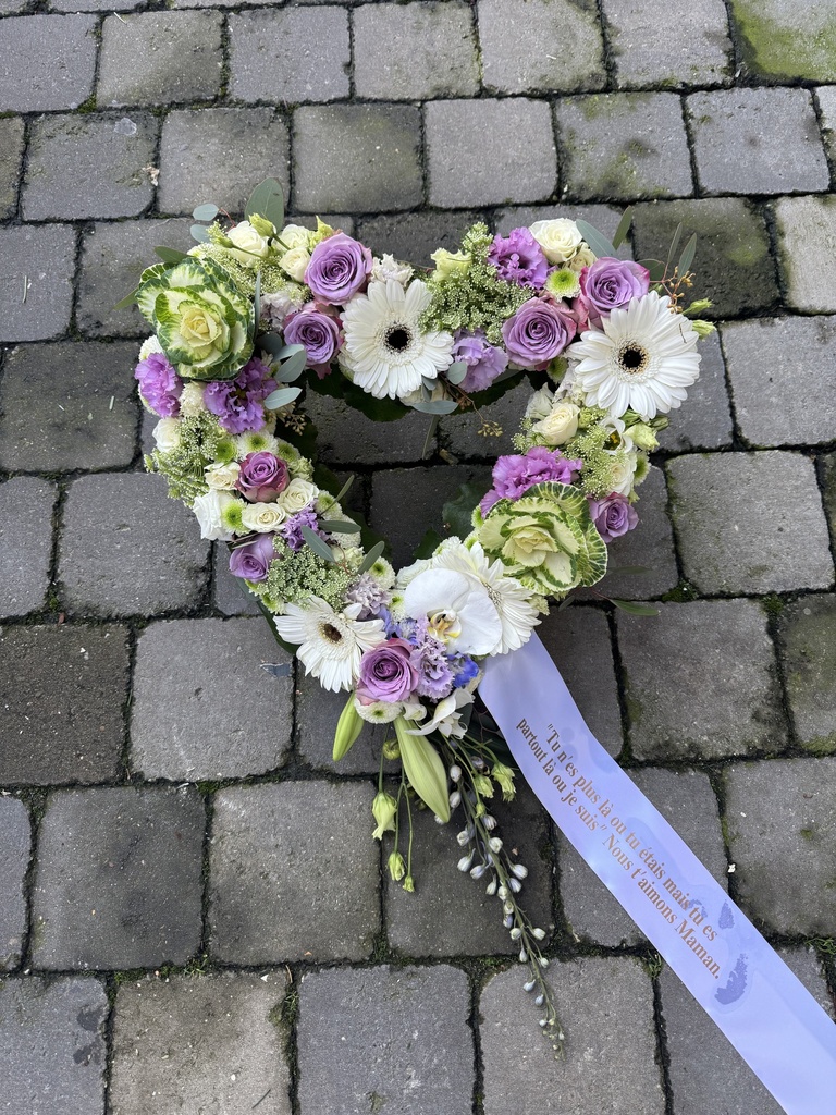 Coeur mortuaire Creux 39cm 